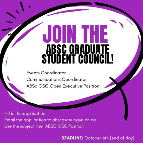 Join the ABSc grad student council flyer