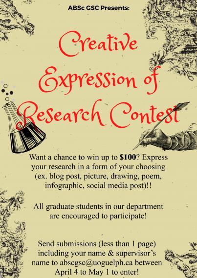 creative expression of research contest poster