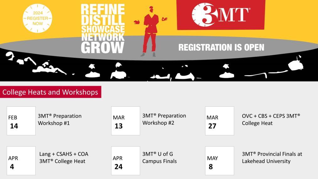 3MT poster and dates