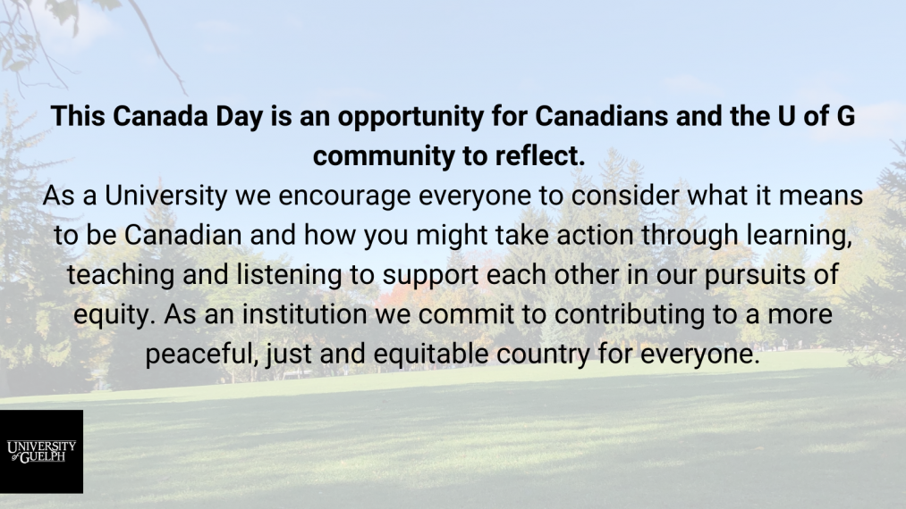 U of G Canada Day Message